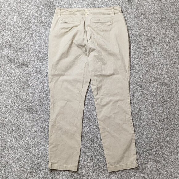 Women's JONES NEW YORK, Casual Khaki, Mid Rise Zip Pants; Size 8 - Picture 2 of 5